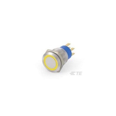 Alcoswitch AV19 DPM 0.4VA MOVE RING LED YELLOW 12V AV1920E512R04